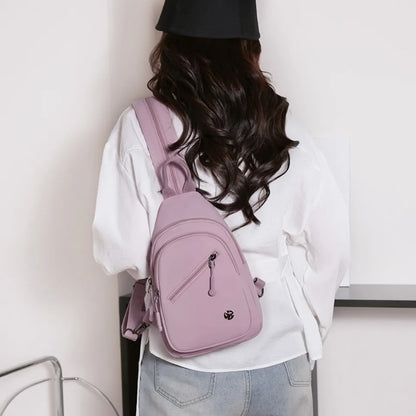 Women's Waterproof Nylon Sling Chest Bag – Lightweight Crossbody Shoulder Bag