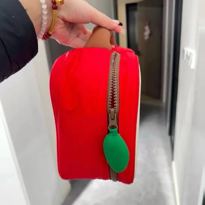 Cartoon Apple Pattern Makeup Bag Women Travel Storage Pounch Cosmetics Toiletry Female S Handbag