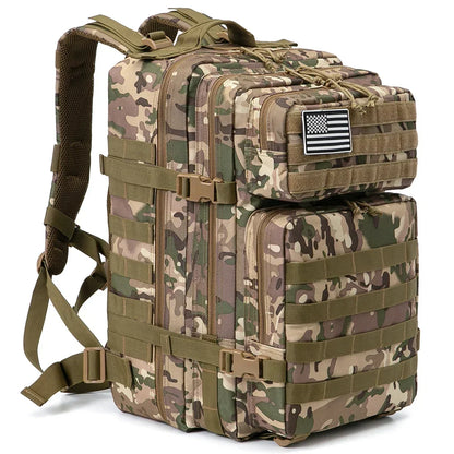 45L Large Tactical Backpack – 3-Day MOLLE Rucksack for Hiking & Camping