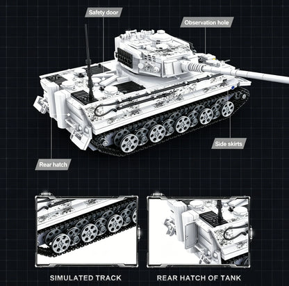 Tiger I Heavy Tank Building Set – WWII Military Brick Model