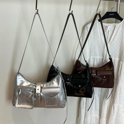 Y2K Clear Window Crossbody Bag – Multi-Pocket Shoulder Purse