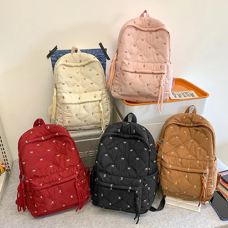 Kids School Backpack with Bow Print – Lightweight for Girls