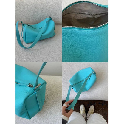 Minimalist Lychee Pattern Square Pillow Bag for Women – Korean Shoulder Bag