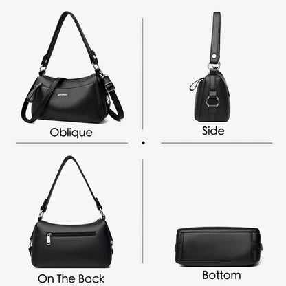 Women's Soft PU Leather Shoulder Crossbody Bag – Designer Handbag