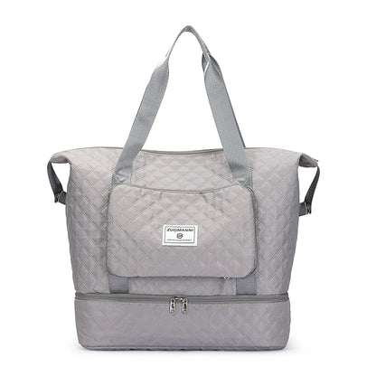 Large Capacity Gym Duffel Bag – Lightweight Argyle Weekend Travel Bag for Women