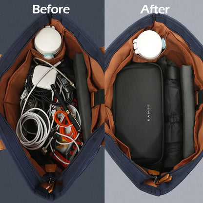 BANGE Electronics Travel Organizer Bag – Waterproof Cable & USB Storage Pouch