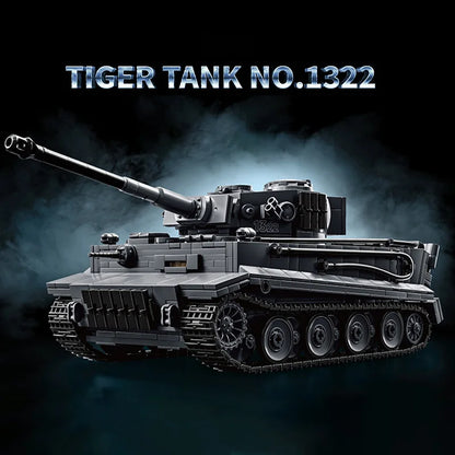 Tiger Tank MOC Building Set – 1:28 Scale WWII Military Blocks