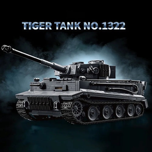 Tiger Tank MOC Building Set – 1:28 Scale WWII Military Blocks