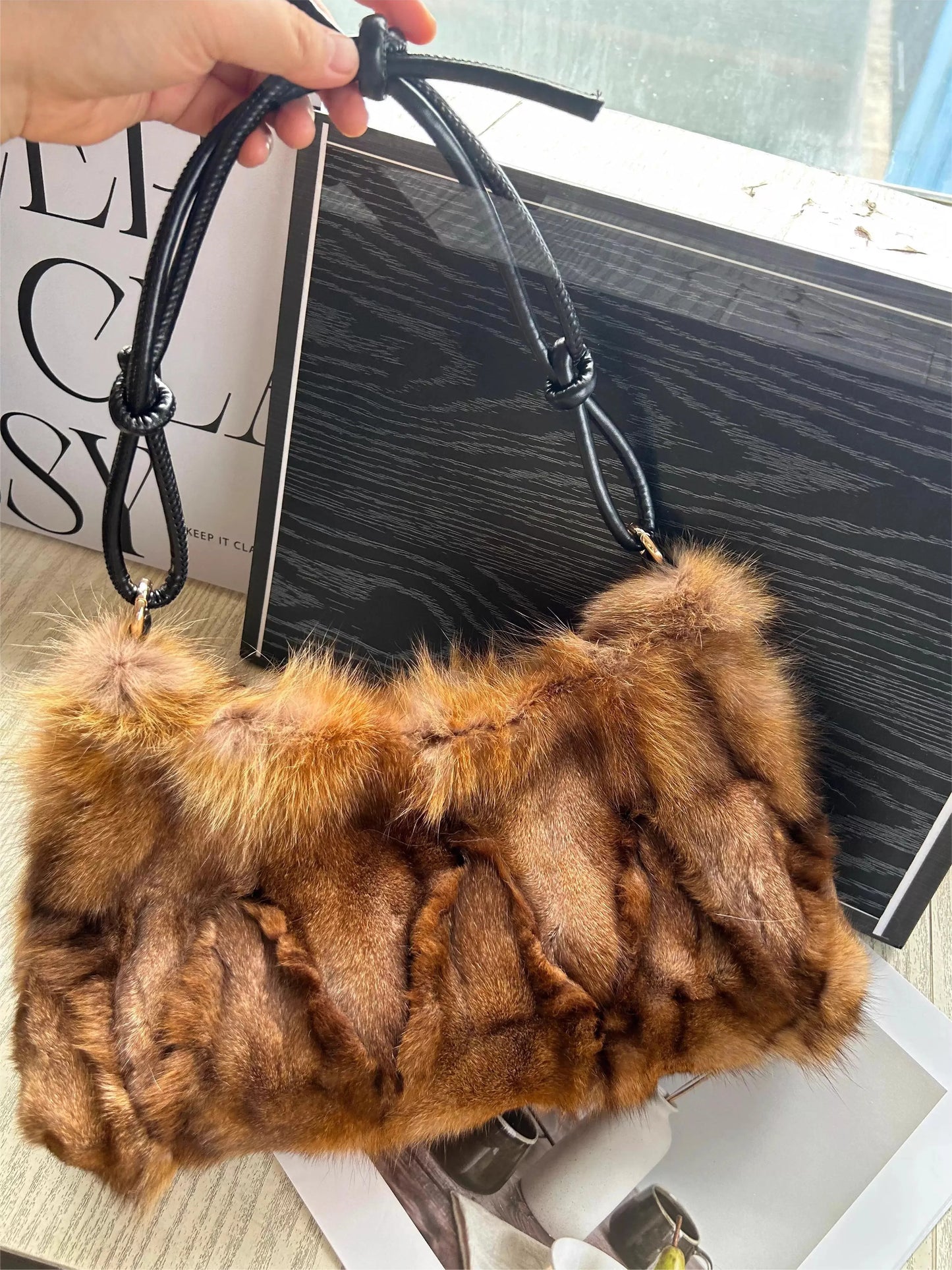 Faux Fur Shoulder Bag — Luxury Tote & Clutch Purse for Women