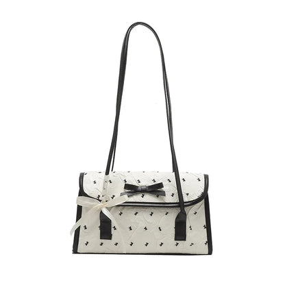 Bow Shoulder Bag – Women's Large Capacity Korean Handbag