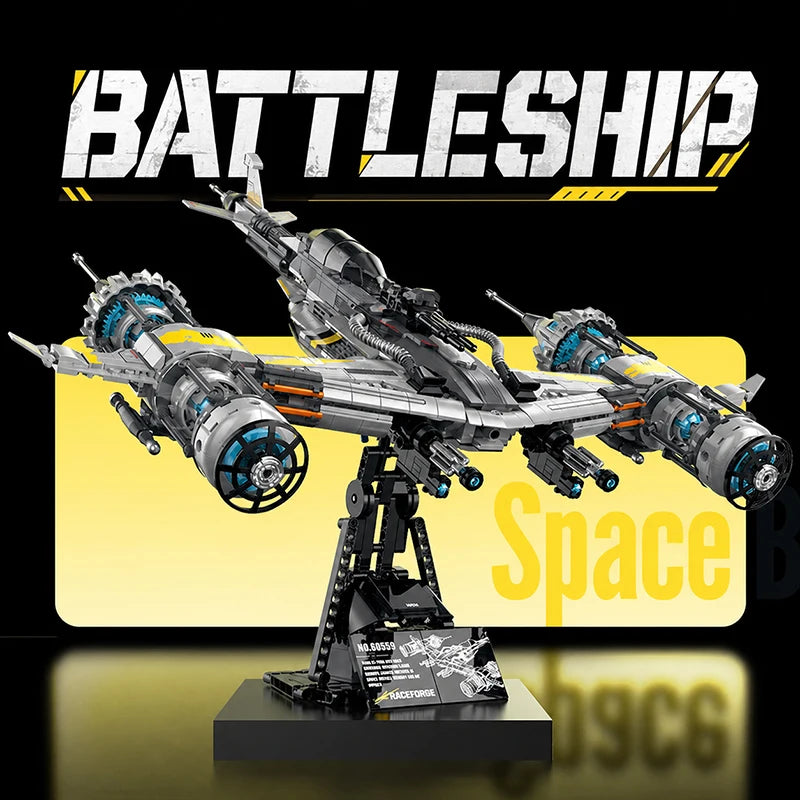 Star Fighter Spaceship Building Blocks Set – 1127pcs Sci-Fi MOC Display Model
