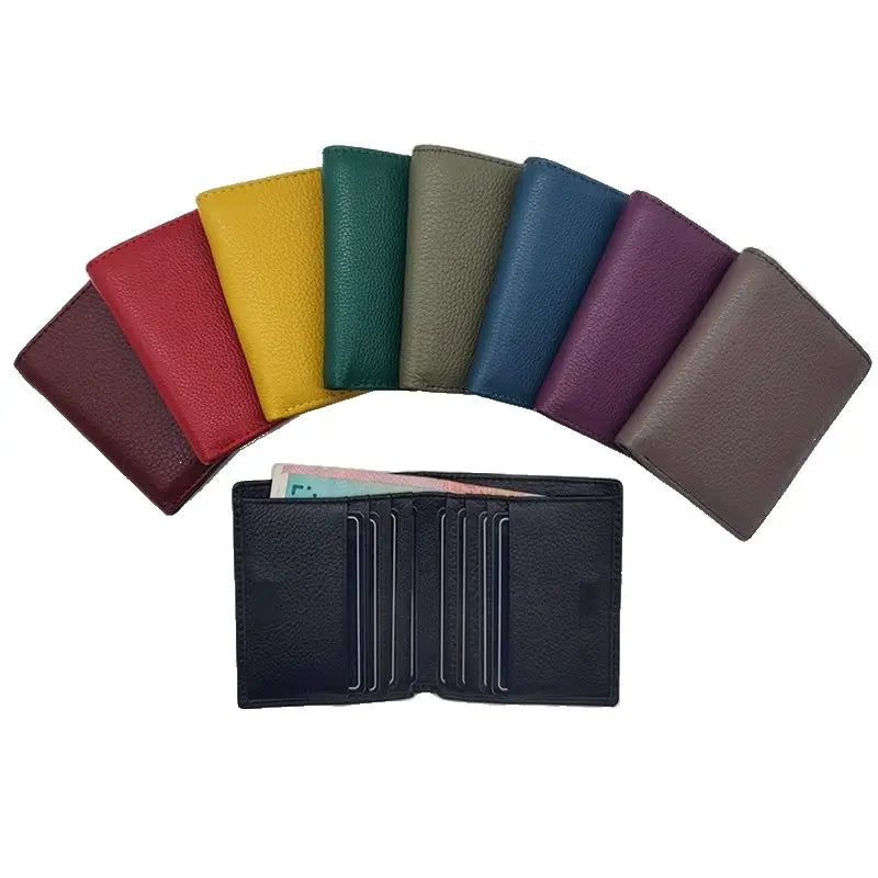 Slim Bifold Wallet – Unisex Short Wallet with Card Holder