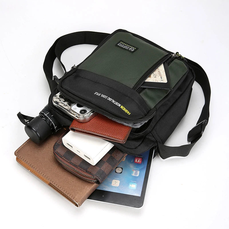 Men's Crossbody Bag – Large Capacity Multi-Pocket Shoulder Bag