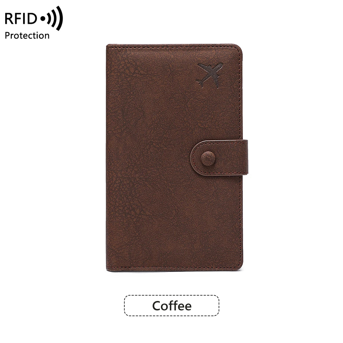 RFID Passport Wallet – Multifunctional Travel Holder with Airplane Design