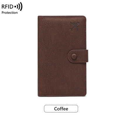 RFID Passport Wallet – Multifunctional Travel Holder with Airplane Design