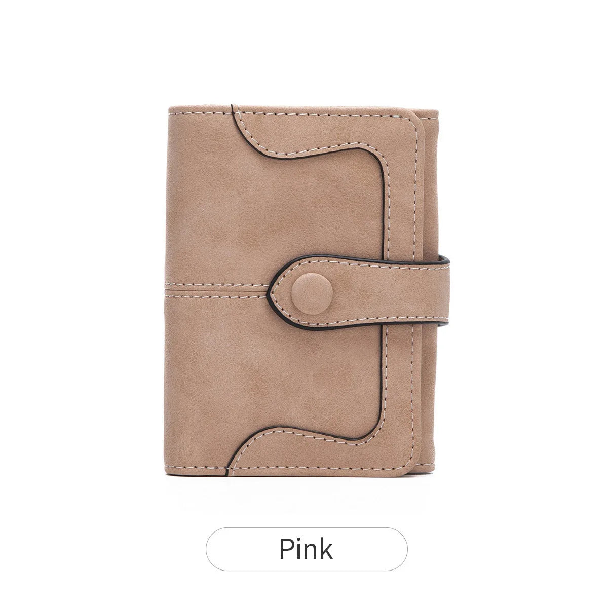Women's Bifold Snap Wallet – Compact Vintage Short Purse
