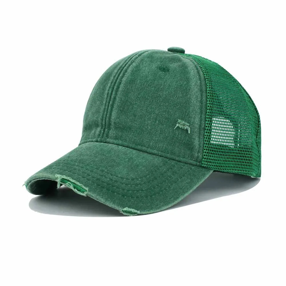 Mesh Baseball Cap – Vintage Washed Trucker Hat