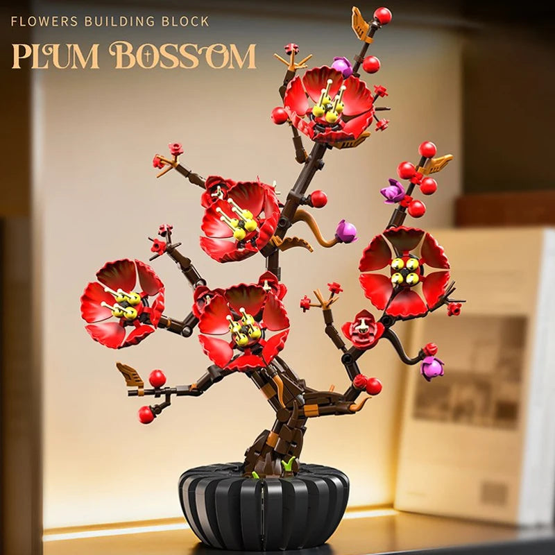 Botanical Flower Building Blocks Set – DIY Potted Plant Model