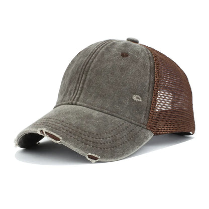 Mesh Baseball Cap – Vintage Washed Trucker Hat