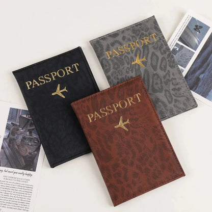Passport Holder Cover PU Leather Travel Wallet for Men & Women