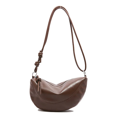 Women's Dumpling Crossbody Bag – Soft PU Leather Shoulder Bag