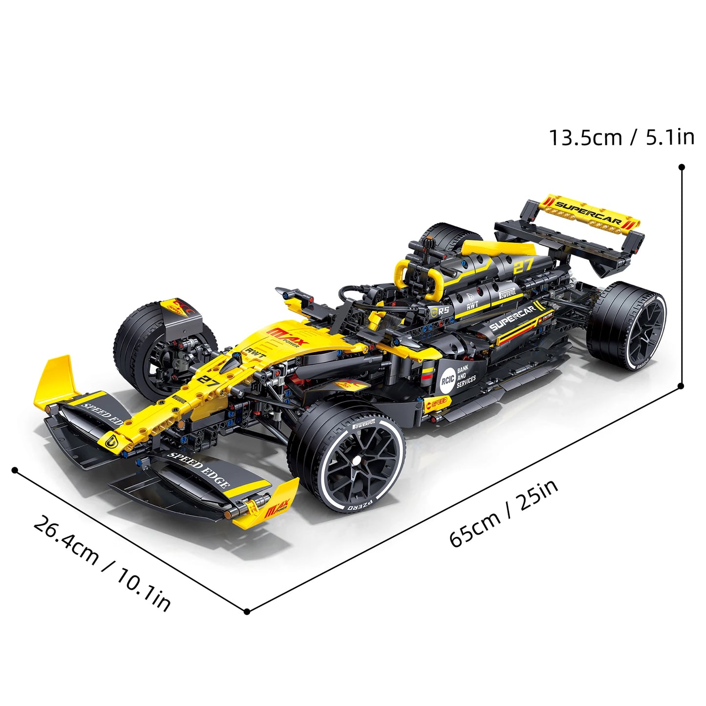 Formula Racing Car Building Blocks Set – 1650 Pcs High-Tech MOC Model Kit