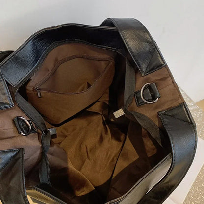 Large Capacity PU Leather Shoulder Bag – Women's Tote