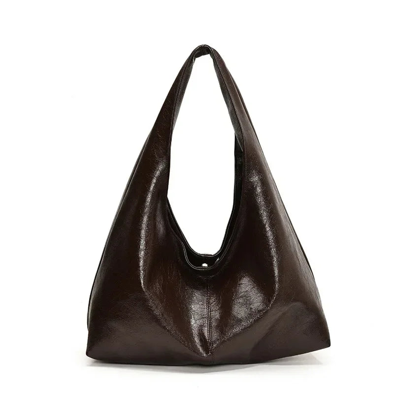 Large Capacity PU Leather Hobo Shoulder Bag for Women