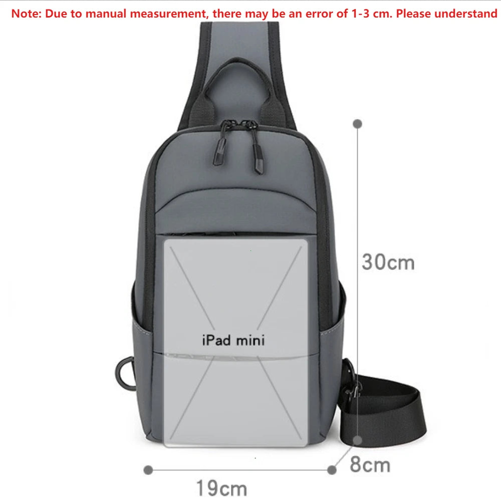 Waterproof Sling Bag for Men – Large Capacity Chest Pack