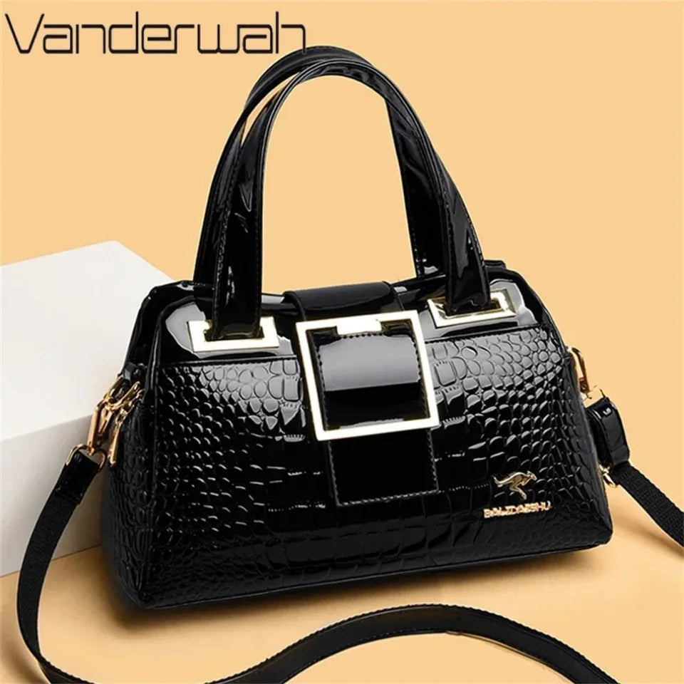 Crocodile Pattern Luxury Tote Bag for Women