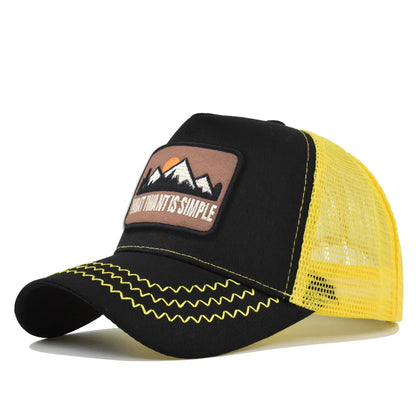 Mesh Breathable Baseball Cap – Embroidery Letter Outdoor Sports Hat