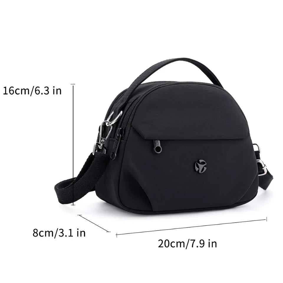 Women's Nylon Crossbody Tote Bag – Waterproof Travel Handbag