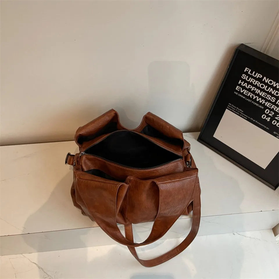 Soft PU Leather Hobo Bag – Women's Crossbody Shoulder Handbag