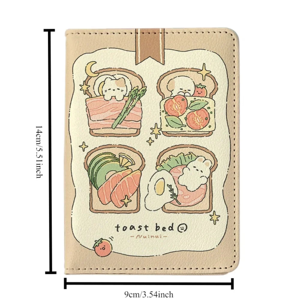 Cute Cartoon PU Leather Passport Cover – Waterproof Travel Holder