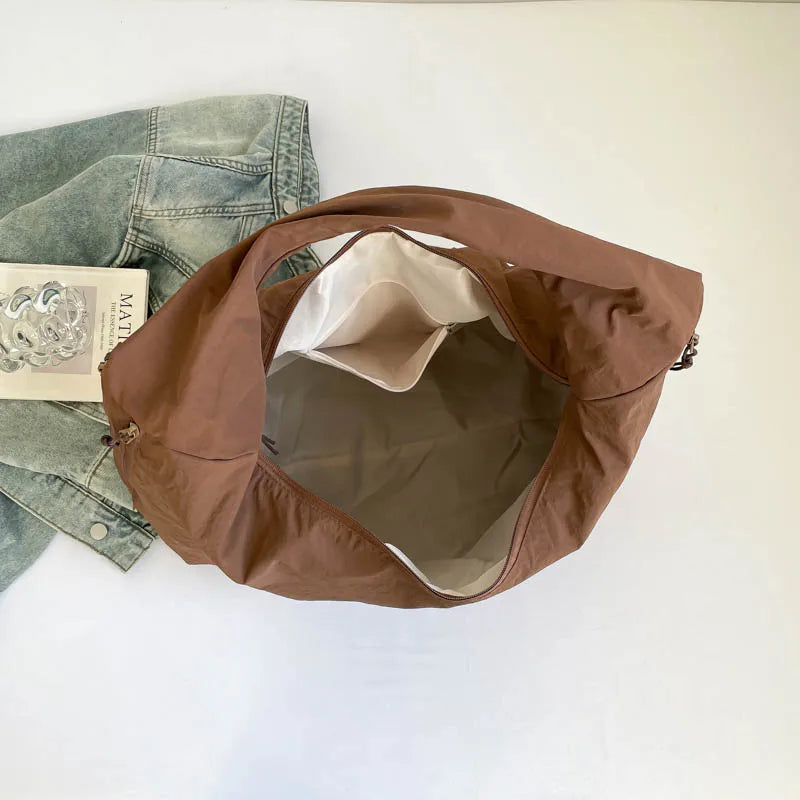 Large Capacity Shoulder Tote Bag – Women's Multi-Pocket Crossbody