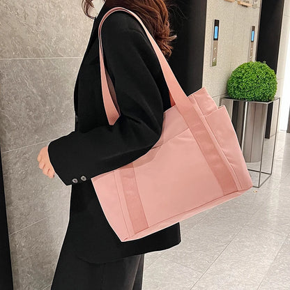 Large Capacity Women's Tote Bag Multi-Pocket Shoulder Bag