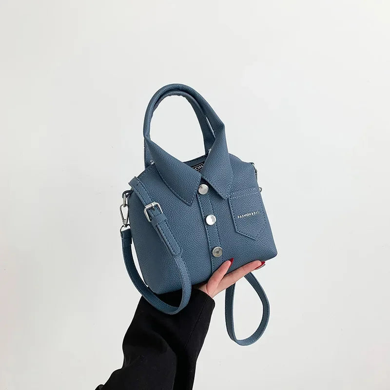 PU Leather Crossbody Bag for Women – Compact Square Handbag