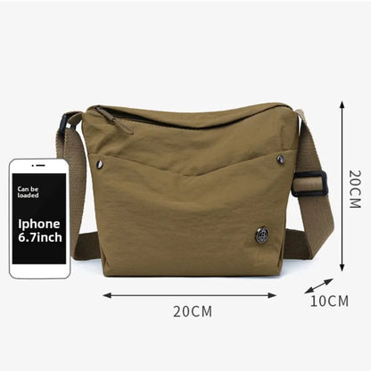 Lightweight Nylon Crossbody Bag – Wide Strap Women's Shoulder Bag