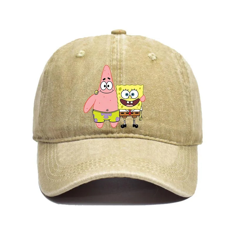 SpongeBob & Patrick Cartoon Print Baseball Cap – Unisex Adjustable Dad Hat