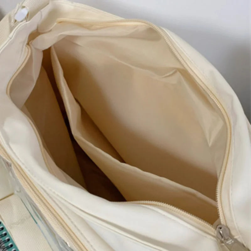 Anime Postcard Display Crossbody Bag Clear Window Messenger Bag