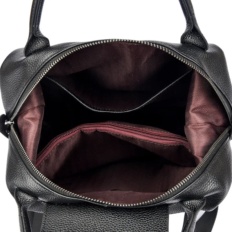 Genuine Leather Women Backpack – Luxury Designer Style
