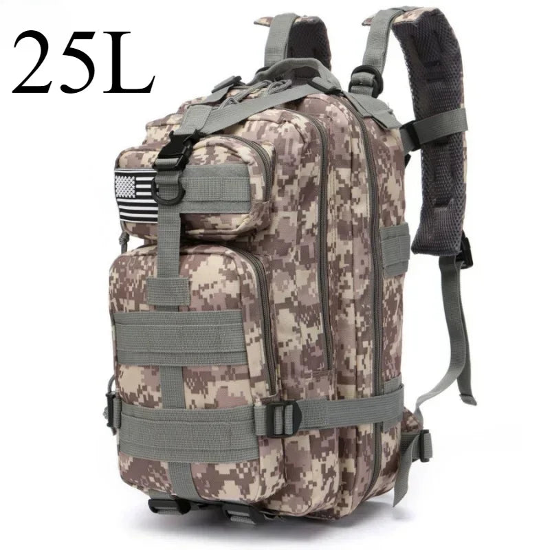 Tactical MOLLE Backpack 25L/50L – Military Assault Pack for Hiking & Camping