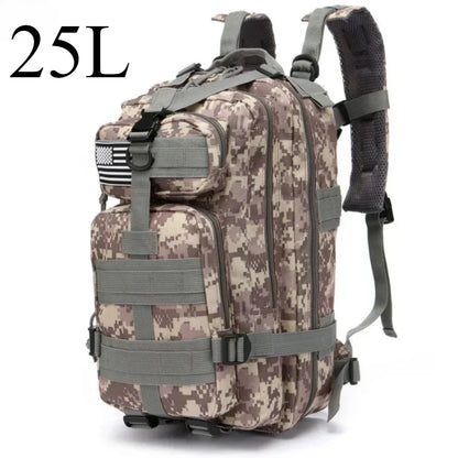Tactical MOLLE Backpack 25L/50L – Military Assault Pack for Hiking & Camping