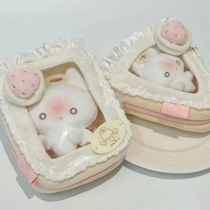 Cake Slice Plush Coin Purse – Kawaii Doll Display Bag