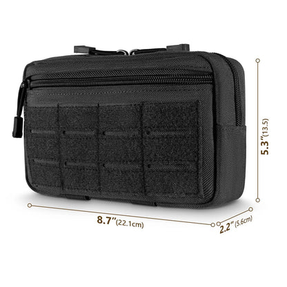 Tactical MOLLE Admin Pouch – Laser-Cut EDC Tool Bag with Flag Patch