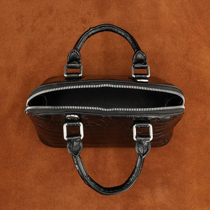 Genuine Crocodile Leather Shell Handbag for Women