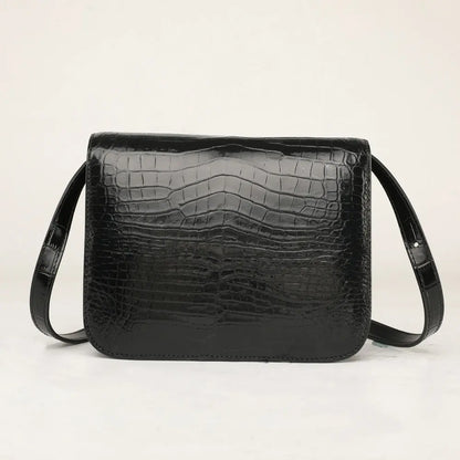 Crocodile Leather Crossbody Bag for Women – Square Shoulder Bag