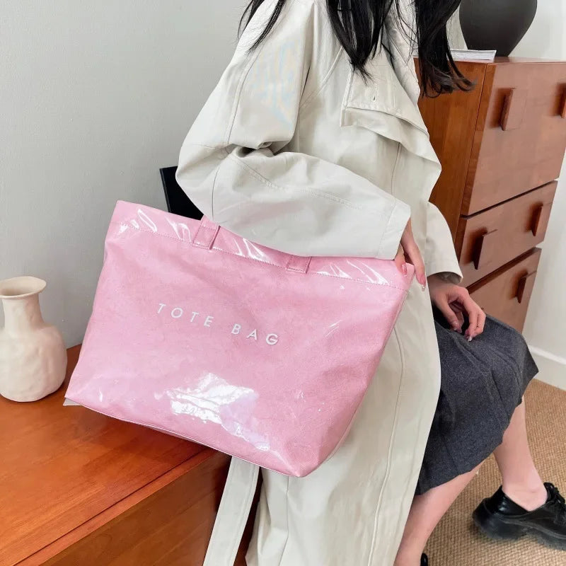 PVC Transparent Jelly Tote Bag – Large Capacity Waterproof