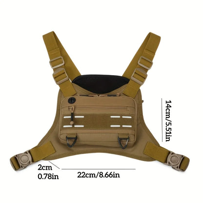 Tactical MOLLE Chest Rig Vest Bag – Airsoft Hunting Shoulder Pack
