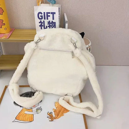 Cat Paw Plush Crossbody Bag – Kawaii Furry Shoulder Purse